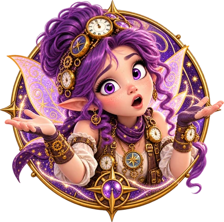 Trixie the Time Traveler, hands open