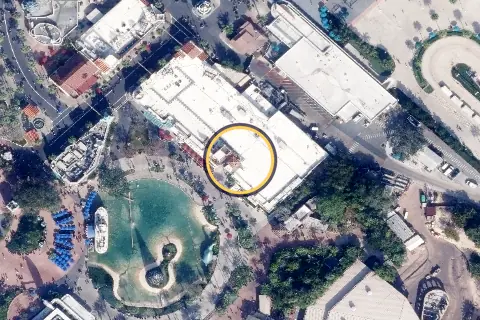 50's Prime Time Café from the air, 2026