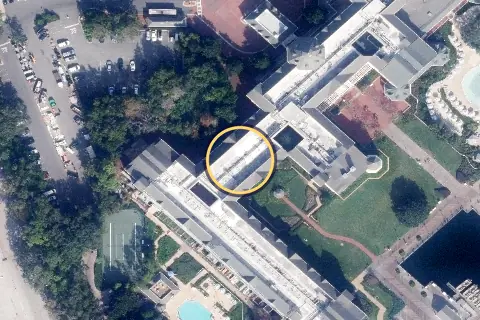 The Market at Ale & Compass from the air, 2026