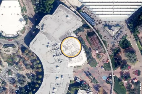 Connections Eatery from the air, 2026