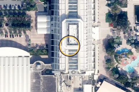 Contempo Café from the air, 2026
