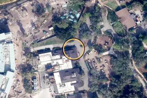 Crockett's Tavern from the air, 2026