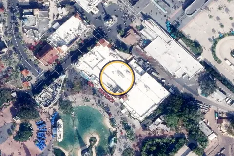 Hollywood & Vine from the air, 2026