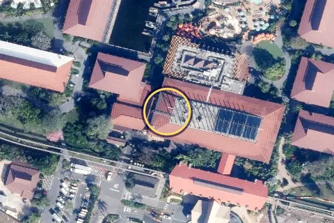 Kona Cafe from the air, 2026