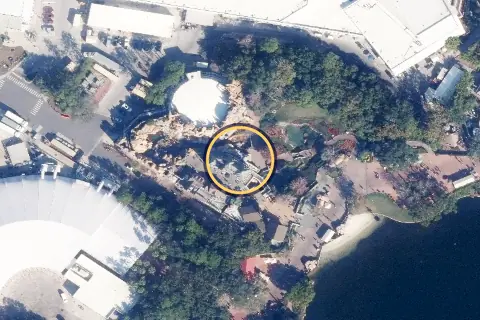 Le Cellier Steakhouse from the air, 2026