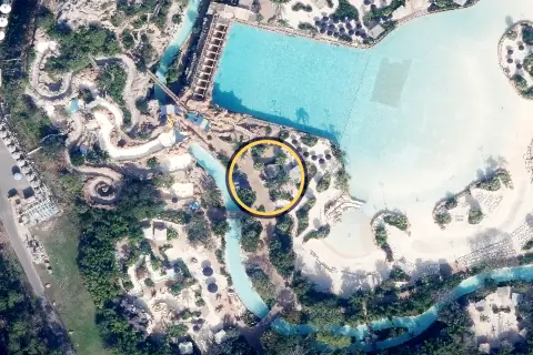 Lowtide Lou's from the air, 2026