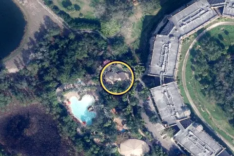 Maji Pool Bar from the air, 2026