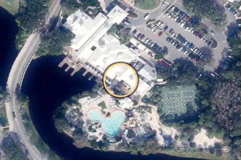 Old Key West Exercise Room from the air, 2026