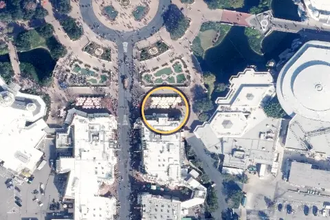 The Plaza Restaurant from the air, 2026