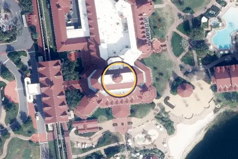 Private Dining at Disney's Grand Floridian Resort & Spa from the air, 2026