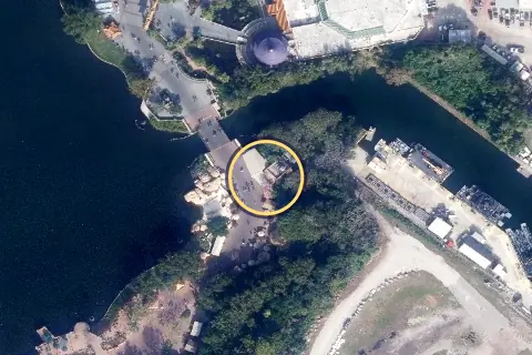 Refreshment Outpost from the air, 2026