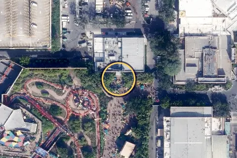 Roundup Rodeo BBQ from the air, 2026