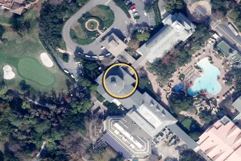 Saratoga Springs Resort and Spa health club from the air, 2026