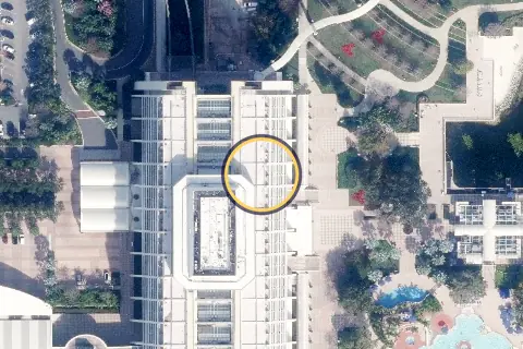 Steakhouse 71 Lounge from the air, 2026