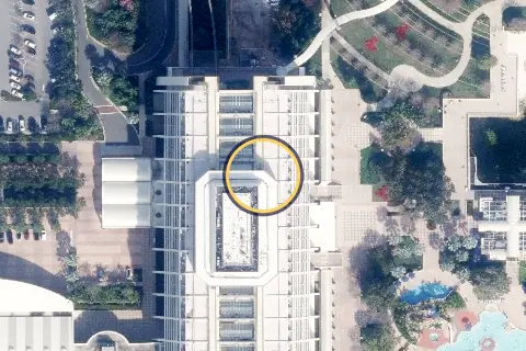 Steakhouse 71 from the air, 2026