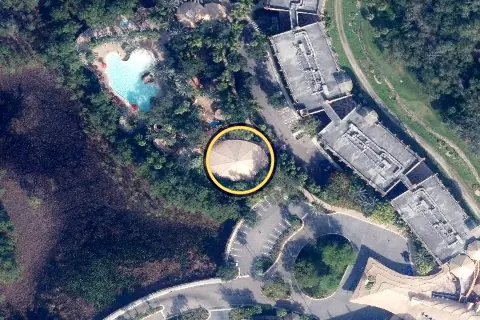 Survival of the Fittest Fitness Center from the air, 2026