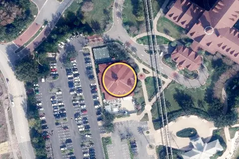 24-Hour Fitness Center from the air, 2026