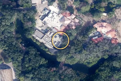 Tiffins Restaurant from the air, 2026