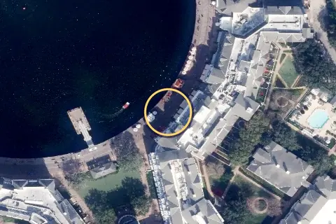 Trattoria al Forno from the air, 2026