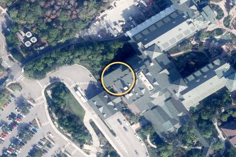Whispering Canyon Cafe from the air, 2026