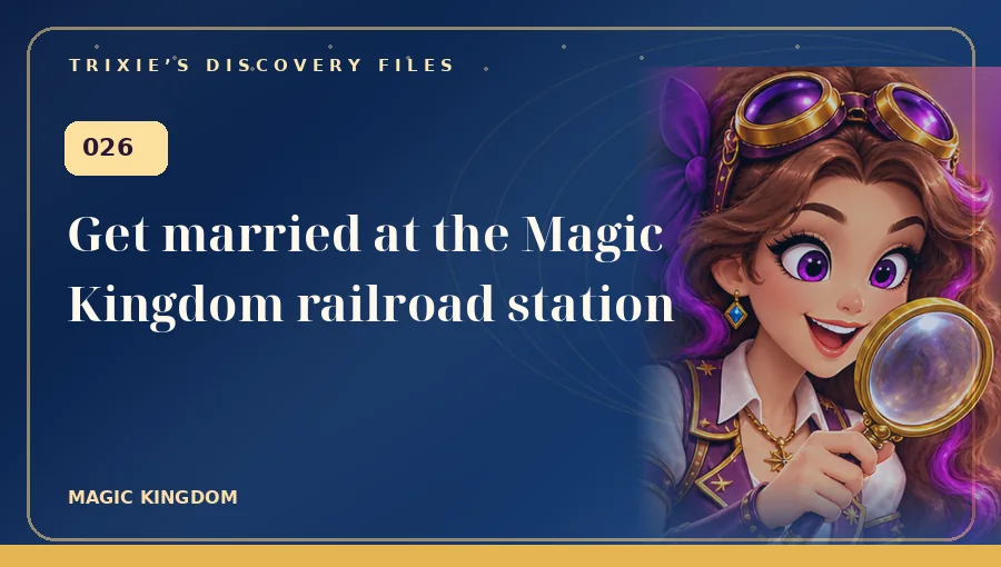 Trixie art: Get married at the Magic Kingdom railroad station