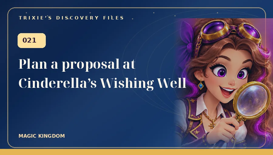 Trixie art: Plan a proposal at Cinderella’s Wishing Well