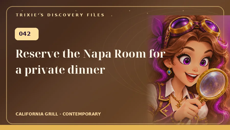 Trixie art: Reserve the Napa Room for a private dinner