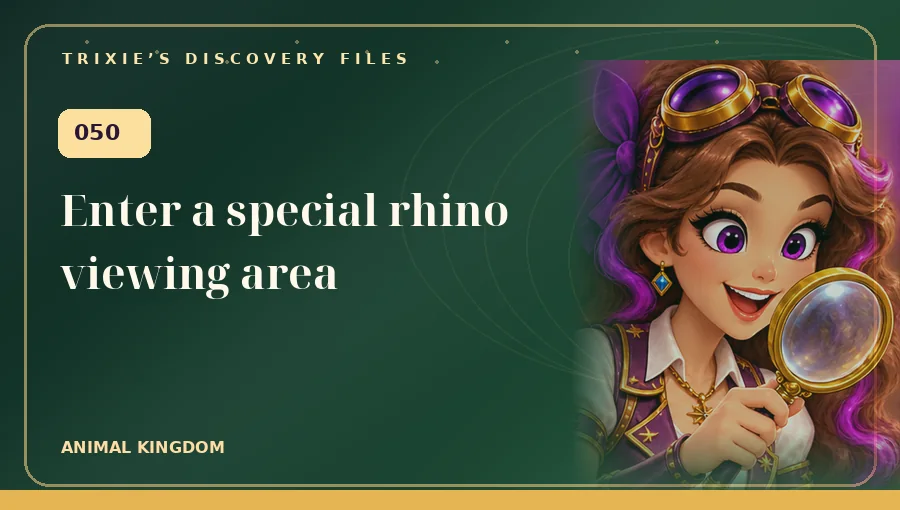 Trixie art: Enter a special rhino viewing area