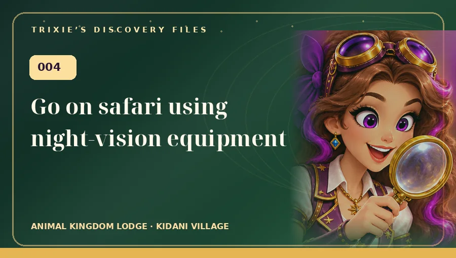 Trixie art: Go on safari using night-vision equipment
