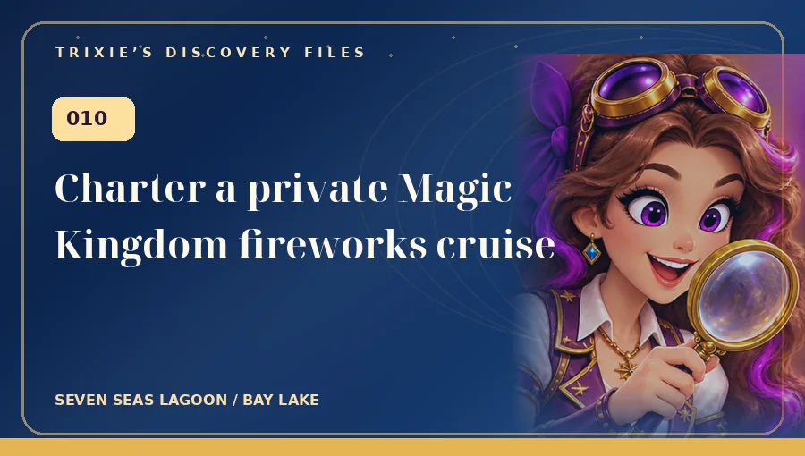 Trixie art: Charter a private Magic Kingdom fireworks cruise