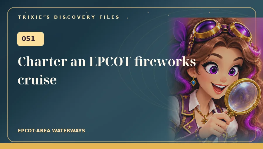 Trixie art: Charter an EPCOT fireworks cruise