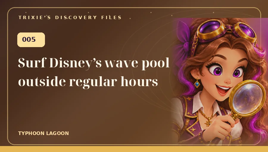 Trixie art: Surf Disney’s wave pool outside regular hours