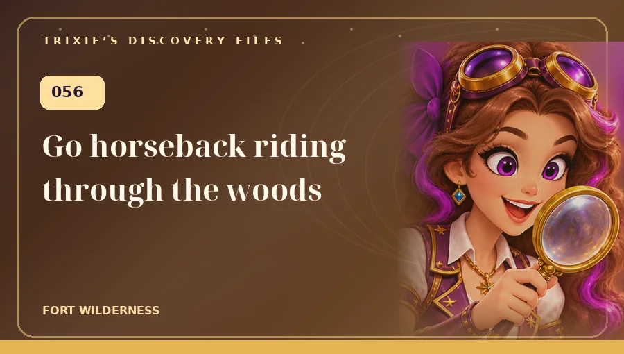 Trixie art: Go horseback riding through the woods
