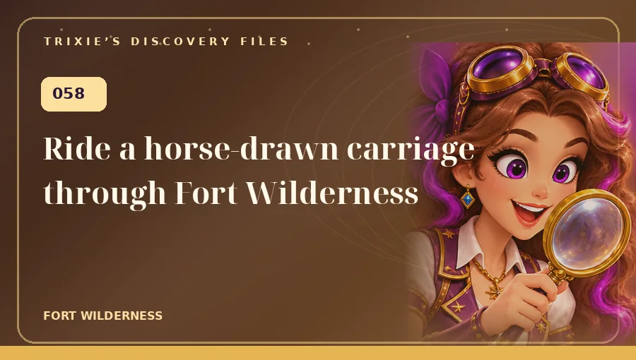 Trixie art: Ride a horse-drawn carriage through Fort Wilderness