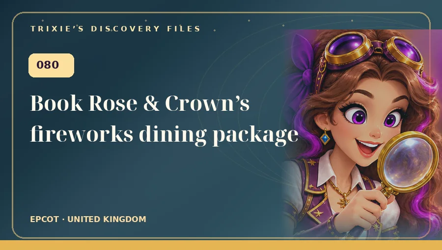 Trixie art: Book Rose & Crown’s fireworks dining package