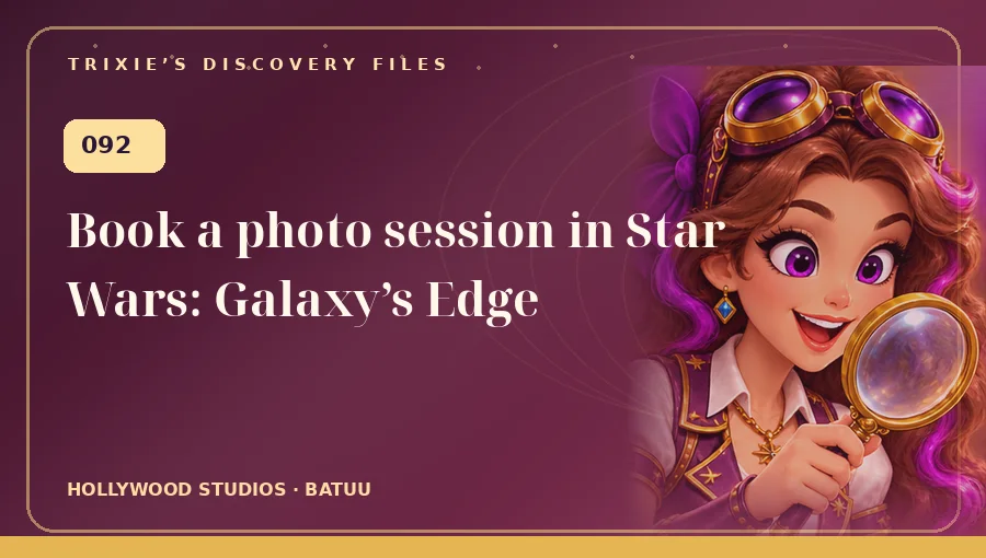 Trixie art: Book a photo session in Star Wars: Galaxy’s Edge