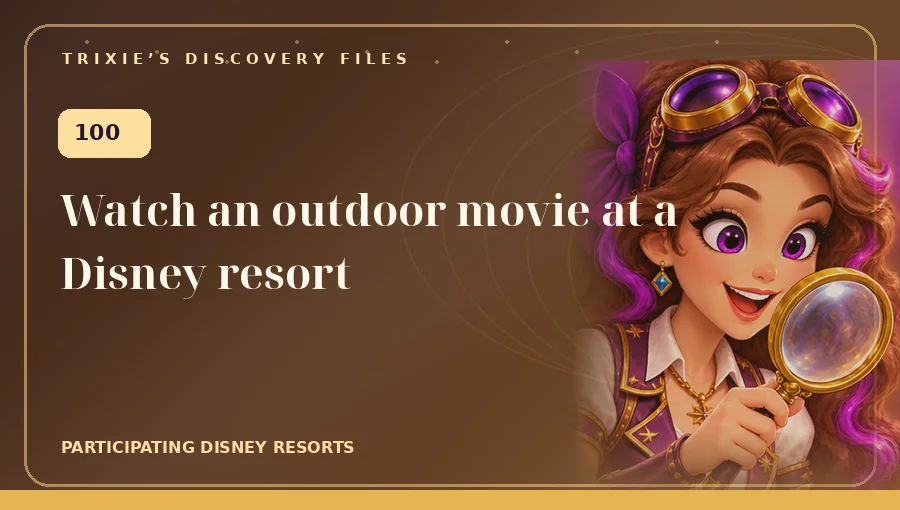 Trixie art: Watch an outdoor movie at a Disney resort