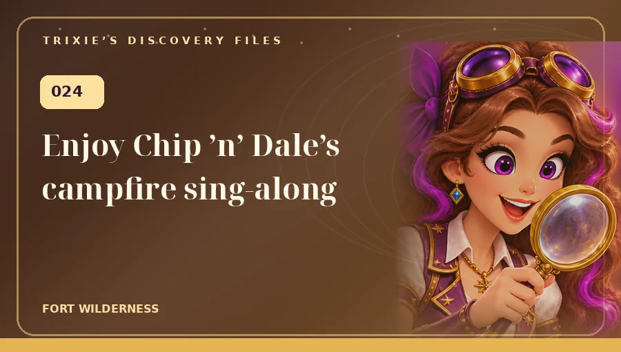 Trixie art: Enjoy Chip ’n’ Dale’s campfire sing-along
