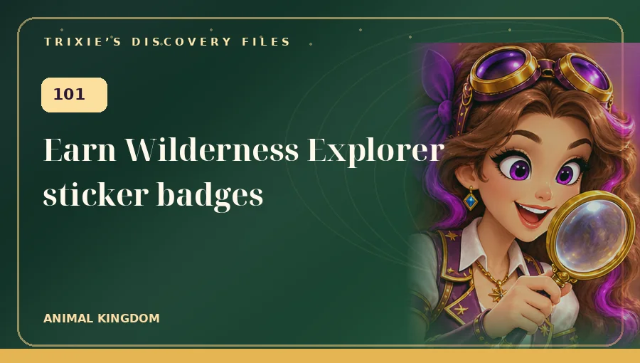 Trixie art: Earn Wilderness Explorer sticker badges