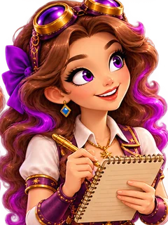 Trixie writing in her notebook