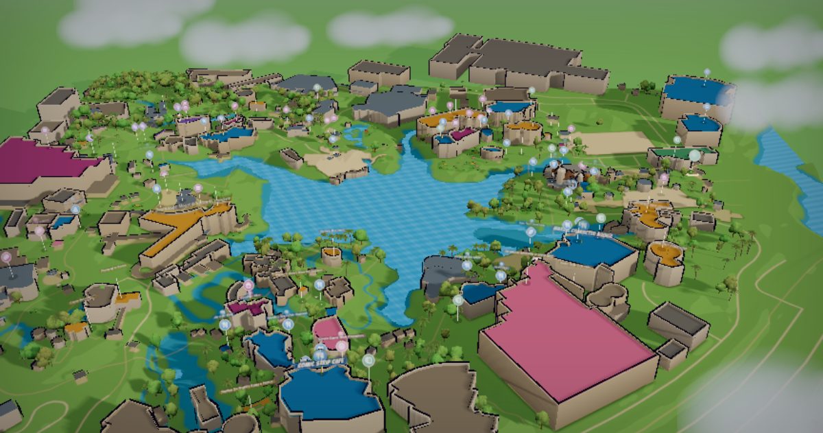 The Universal Islands of Adventure map, in color